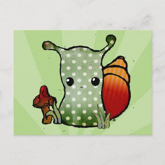 Grungy Snail Postcard Postkarte (Vorderseite)