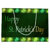 Grungy St. Patrick's Day Kleeblatts Große Geschenk Geschenktüte (Rückseite)