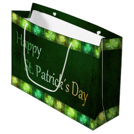 Grungy St. Patrick's Day Kleeblatts Große Geschenk Geschenktüte