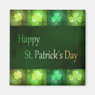 Grungy St. Patrick's Day Kleeblatts - Magnet
