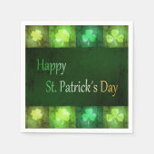 Grungy St. Patrick's Day Kleeblatts - Paper Napkin Serviette (Vorderseite)