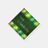 Grungy St. Patrick's Day Kleeblatts - Paper Napkin Serviette (Ecke)