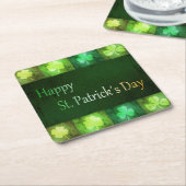 Grungy St. Patrick's Day Kleeblatts - Paper Unters Rechteckiger Pappuntersetzer (angewinkelt)