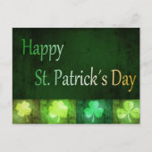 Grungy St. Patrick's Day Kleeblatts - Postkarte (Vorderseite)
