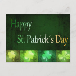 Grungy St. Patrick's Day Kleeblatts - Postkarte