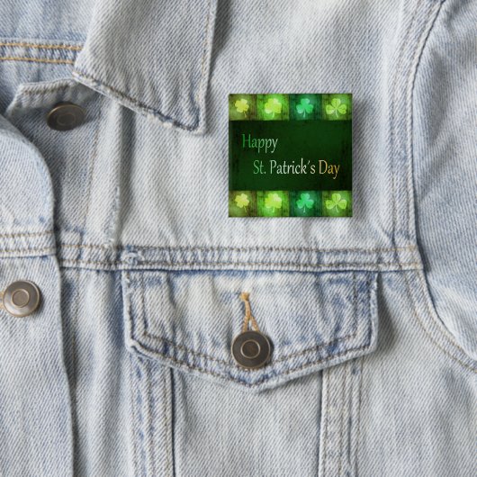 Grungy St. Patrick's Day Kleeblatts - Schaltfläche Button (Beispiel)