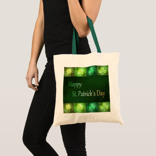 Grungy St. Patrick's Day Kleeblatts - Tasche des H (Vorderseite (Produkt))