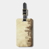 Grungy Stadthintergrund Gepäckanhänger (Vorderseite vertikal)