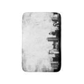 Grungy Stadthintergrund in Schwarzweiss Badematte (Vorderseite Vertikal)