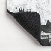 Grungy Stadthintergrund in Schwarzweiss Mousepad (Ecke)