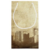 Grungy Stadthintergrund Kleine Geschenktüte (Rückseite)