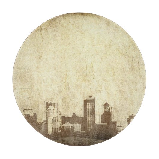 Grungy Stadthintergrund Schneidebrett (Vorderseite)