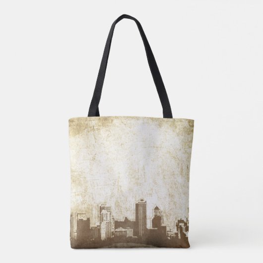 Grungy Stadthintergrund Tasche (Rückseite)