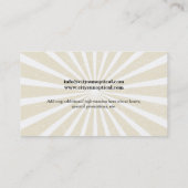 Grungy Strahln-Genauigkeitsgläser Visitenkarte (Rückseite)