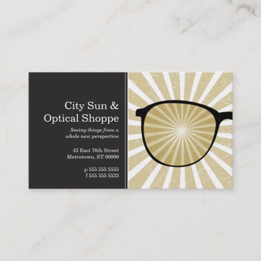 Grungy Strahln-Genauigkeitsgläser Visitenkarte (Vorderseite)