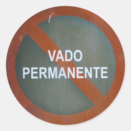 Grungy Street Sign Runder Aufkleber (Vorderseite)