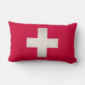Grungy Switzerland Cross Lendenkissen (Rückseite)