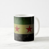 Grungy Syria Flag Kaffeetasse (VorderseiteRechts)