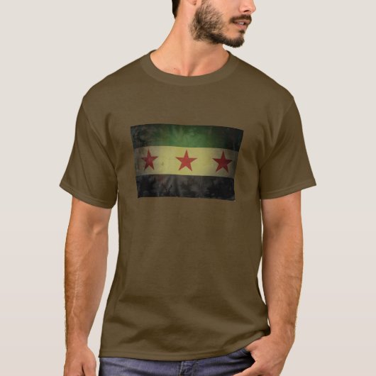Grungy Syria Flag T-Shirt (Vorderseite)