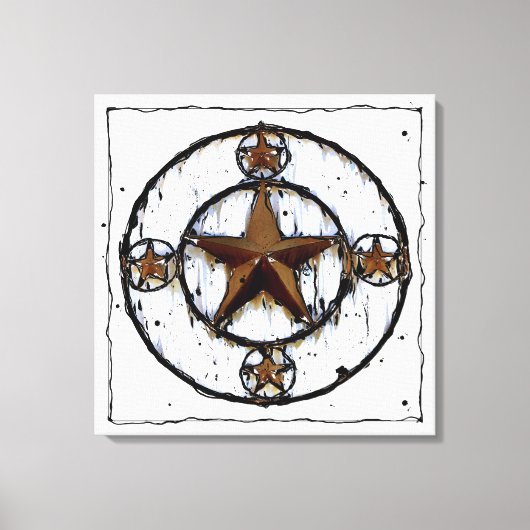 GRUNGY TEXAS STAR LEINWANDDRUCK (Vorderseite)