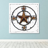GRUNGY TEXAS STAR LEINWANDDRUCK (Insitu (Holzboden))