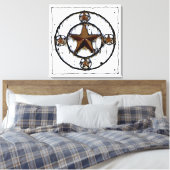 GRUNGY TEXAS STAR LEINWANDDRUCK (Insitu (Schlafzimmer))