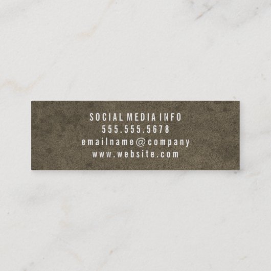 Grungy Texture Mini Visitenkarte (Rückseite)