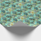 Grungy Tribal: Ethnic Rug Motif Geschenkpapier (Ecke)