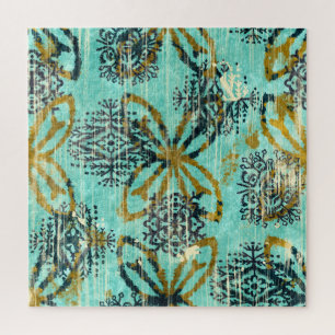 Grungy Tribal: Ethnic Rug Motif Puzzle