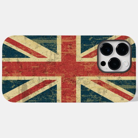 Grungy Union Jack Case-Mate iPhone Hülle (Rückseite (Horizontal))
