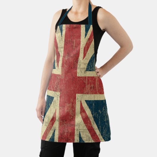 Grungy Union Jack Flag Großbritannien Schürze (InSitu)