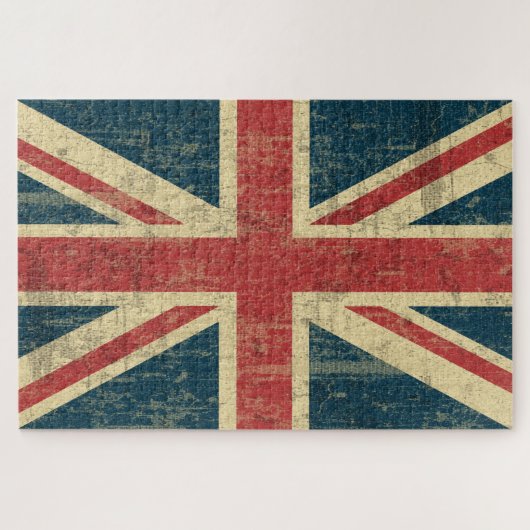Grungy Union Jack Flag, Vereinigtes Königreich Puzzle (Horizontal)