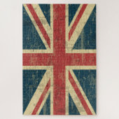 Grungy Union Jack Flag, Vereinigtes Königreich Puzzle (Vertikal)