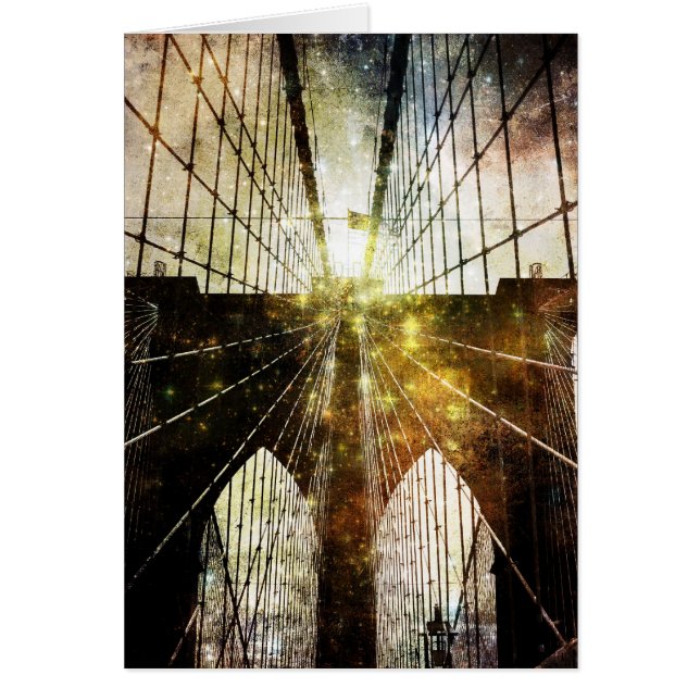 Grungy Unschärfe-Brooklyn-Brücke (Vorne)