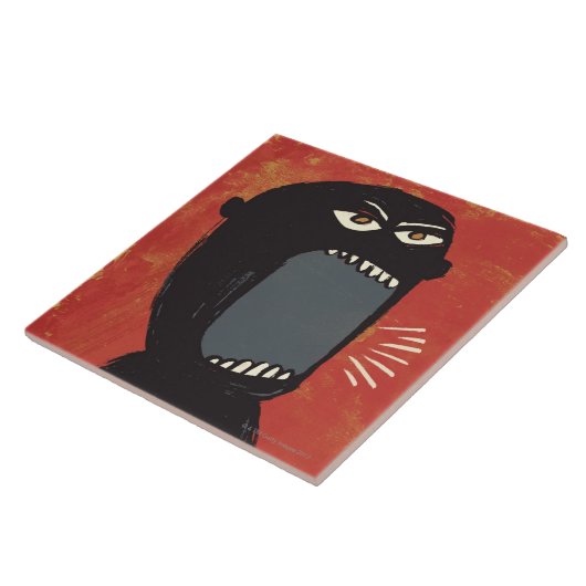 Grungy verärgerter Mann Fliese (Seite)