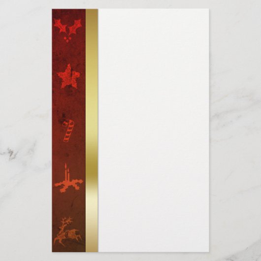 Grungy Vintag Gold Christmas Briefpapier (Vorderseite)