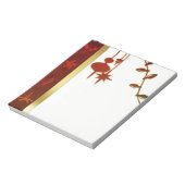 Grungy Vintag Gold Christmas Notizblock (Rotiert)