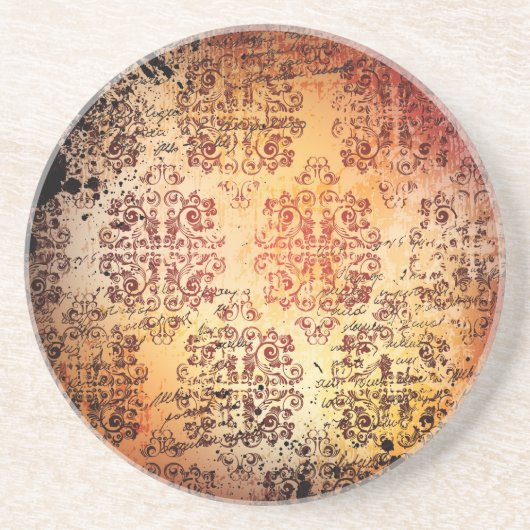 grungy Vintager Untersetzer (Vorne)