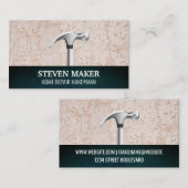 Grungy Wall Background | Hammerwerkzeug Visitenkarte (Vorne/Hinten)