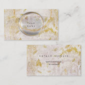 Grungy Wall Golden Foil Glass White Fall Vip Visitenkarte (Vorne/Hinten)