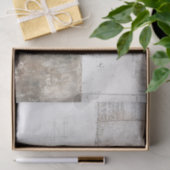 Grungy White Painted Ephemera Newsprint Collage Seidenpapier (Geschenk)