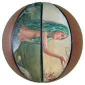 Grünhaarige Meerjungfrau Basketball (Vertikal)