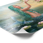 Grünhaarige Meerjungfrau Fotodruck (Ecke)