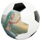 Grünhaarige Meerjungfrau Fußball (Dreiviertel)
