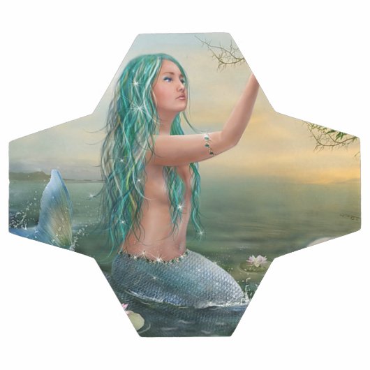 Grünhaarige Meerjungfrau Fußball (Flach)