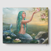 Grünhaarige Meerjungfrau Gästebuch (Rückseite)