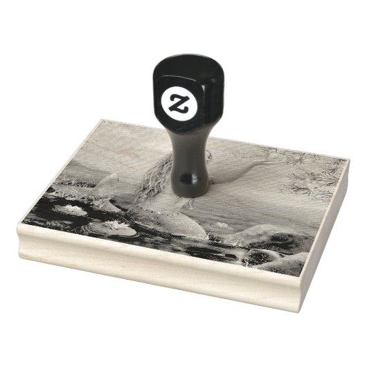 Grünhaarige Meerjungfrau Gummistempel (Stempel)