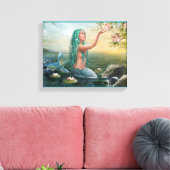 Grünhaarige Meerjungfrau Leinwanddruck (Insitu (Wohnzimmer))