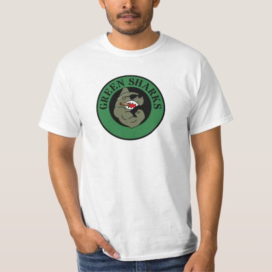 Grünhaie Shirt dunkelgrüne Kontur (Vorderseite)
