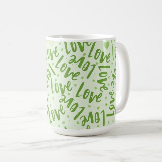GRÜNHÄNDISCHE LIEBE KAFFEETASSE (VorderseiteRechts)